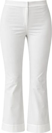 Liviana Conti Broek met naaddetails - Dames - Vrijetijds broeken - Wit - XS - Katoen - Broeken