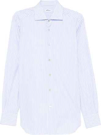 Kiton Casual Shirts, male, Blue, 5XL, Casual Shirt