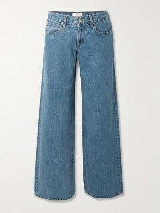 Slvrlake Denim Jeans A Gamba Larga E Vita Bassa Lexi - Blu