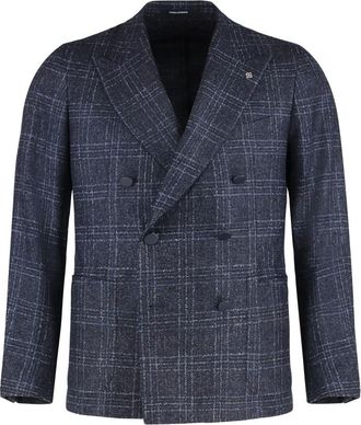 Tagliatore Blue Peaked Lapel Blazer