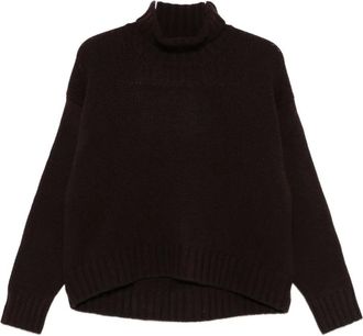 Bruno Manetti ribbed-trim jumper - Brown