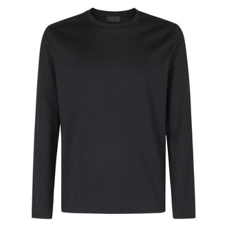 Dondup Tops, Heren, Zwart, S, Katoen, Regular-fit T-shirt met ronde hals in jersey