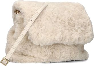 Unisa Faux Fur Schoudertas Zjaydi - Dames - Schoudertassen - Wit - ONE Size - Wol - Tassen