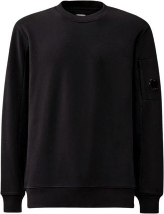 C.P. Company Diagonal Raised Fleece Crewneck Lens Sweatshirt - Heren - Sweatshirts - Blauw - S - Katoen - Hoodies & sweatvesten