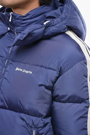 Palm Angels Quilted Nylon Puffer With Removable Hood Palm Angels
