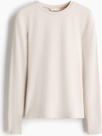H&M Langarmshirt aus Mikrofaser - Brown