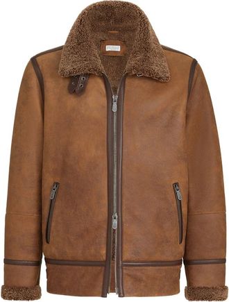 Brunello Cucinelli Shearling Aviator Jacket