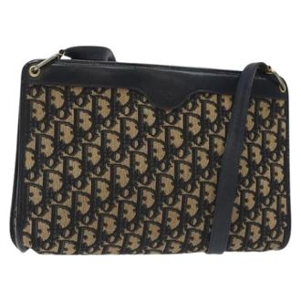 Dior Pre-owned Shoulder Bags, female, Multicolor, Size: ONE SIZE Pre-owned Trotter Canvas Shoulder Bag