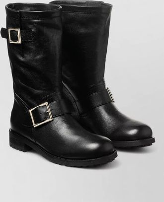 Jimmy Choo London leather mid-calf boots