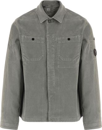C.P. Company Stretch Corduroy Shirt With Classic Collar And Flap Pockets