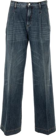 Nine In The Morning Denim Palazzo Jeans - Dames - Regular Fit Jeans - Blauw - W29 - Denim - Jeans