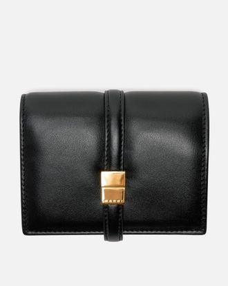 Marni Prisma Billfold Leather Wallet - Black
