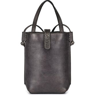 OLD TREND Wishbone Genuine Leather Structured Convertible Crossbody in Grey at Nordstrom