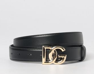 Dolce & Gabbana Cintura in pelle di vitello liscia con fibbia monogramma DG