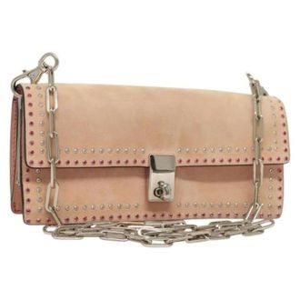 Valentino Pre-owned Suede handbags - Dames - Pre-owned - Roze - Maat: ONE Size Su&egrave;de