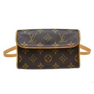 Louis Vuitton Florentine Waist Monogram Canvas Brown Canvas Handbag (Pre-Owned)