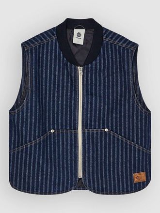 Element Chore Herringbone Denim Gilet blu