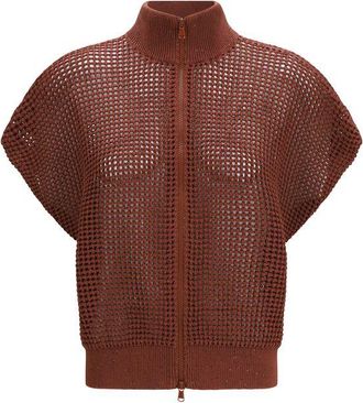 Brunello Cucinelli Bordeaux Cotton Womens Sweatshirt