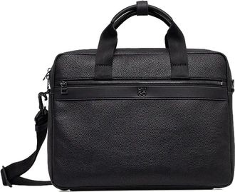 HUGO BOSS Hugo Mens Quantic Faux Leather Document Case, Black