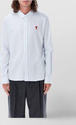 Ami striped cotton regular-fit long-sleeve shirt