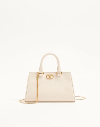 Valentino Garavani Mini borsa VLogo Signature in Vitello Granato Donna AVORIO UNI