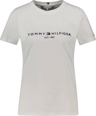 Tommy Hilfiger Womens Short Sleeve Round Neck Heritage T-Shirt, White (White), M