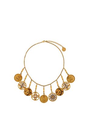 Roberto Cavalli Ladies Lucky Coin Choker Necklace