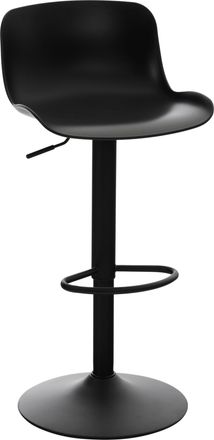 Clp Taburete de bar regulable y giratorio en Plástico Negro
