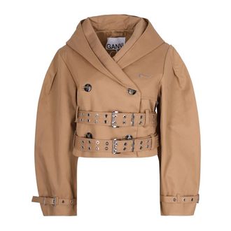 Ganni Donna, Giacche, Marrone, S, new