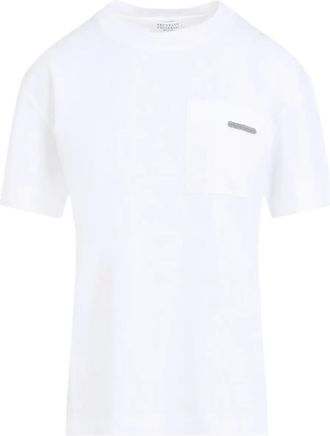 Brunello Cucinelli T-shirt con taschino - Bianco