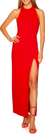 Susana Monaco Womens Open Back Halter Cocktail Dress In Perfect Red