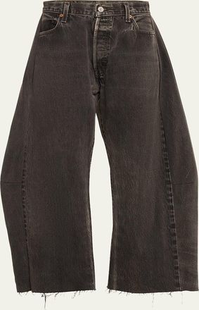 B Sides Lasso Rework Cropped Wide-Leg Jeans