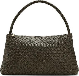 Madewell LG Woven Zip Shoulder Shoulder Womens Handbags Faded Olive, Leather