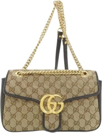 Gucci Pre-owned Shoulder Bags, female, Brown, Size: ONE SIZE Pre-owned Vintage Shoulder Bag
