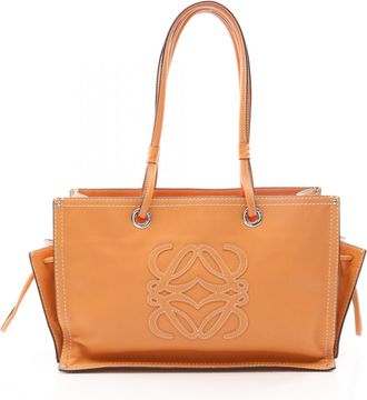 Loewe Brown Leather Handbag Tote Bag (Pre-Owned)