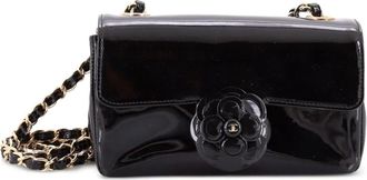 Chanel Camellia Flap Bag Patent Mini shoulder bag - Zwart