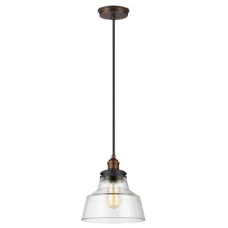 Netlighting Baskin 1 Light Dome Ceiling Pendant Brass Dark Zinc E27