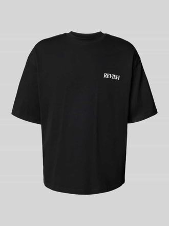 Review T-Shirt mit &uuml;berschnittenen Schultern in Black, Gr&ouml;&szlig;e XS