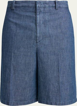 Jil Sander Mens Oversized-Fit Denim Bermuda Shorts