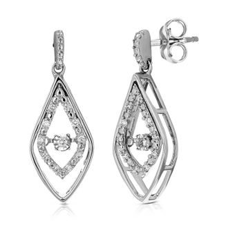 Vir Jewels 1/8 cttw Lab Grown Diamond Dangle Earrings in Sterling Silver With Push Backs For Women