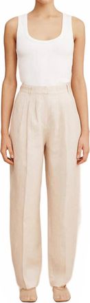 Possé Lucille Stripe Trouser In Beige