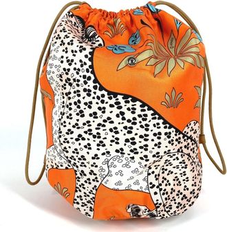 Hermès Orange Silk Pouch (Pre-Owned)