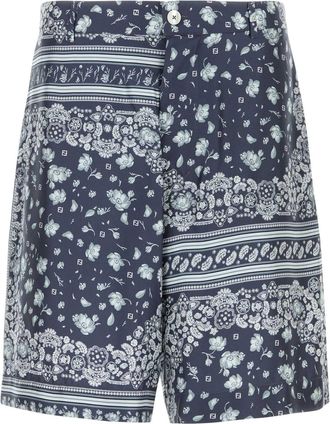 Fendi Printed Silk Bermuda Shorts