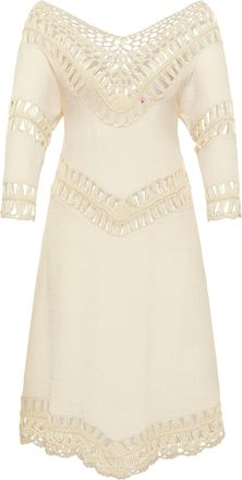 Izia Tuniekjurkje mini met gehaakt gedeelte Dames wolwit