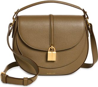 DeMellier Siena Leather Saddle Crossbody Bag in Dark Taupe at Nordstrom