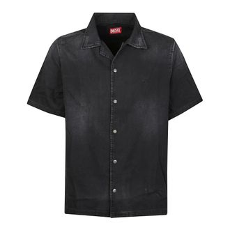 Diesel Heren, Overhemden, Zwart, Maat: XL Denim