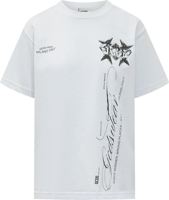 GCDS White Crew Neck T-Shirt