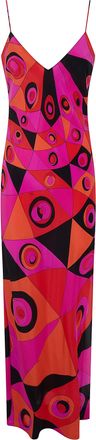 Emilio Pucci Abito Midi In Crepe De Chine