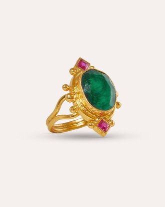 Ottoman Hands Raina Emerald and Pink Crystal Ring in Gold at Nordstrom