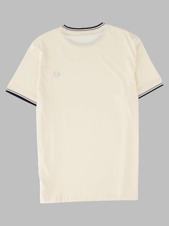 Fred Perry Logo-Embroidered Cotton T-Shirt - Ivory